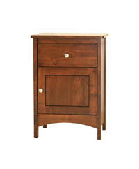 1 Drawer, 1 Door Bedside Cabinet