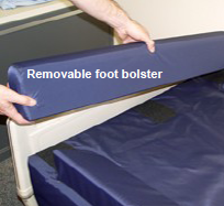 Removable foot bolster